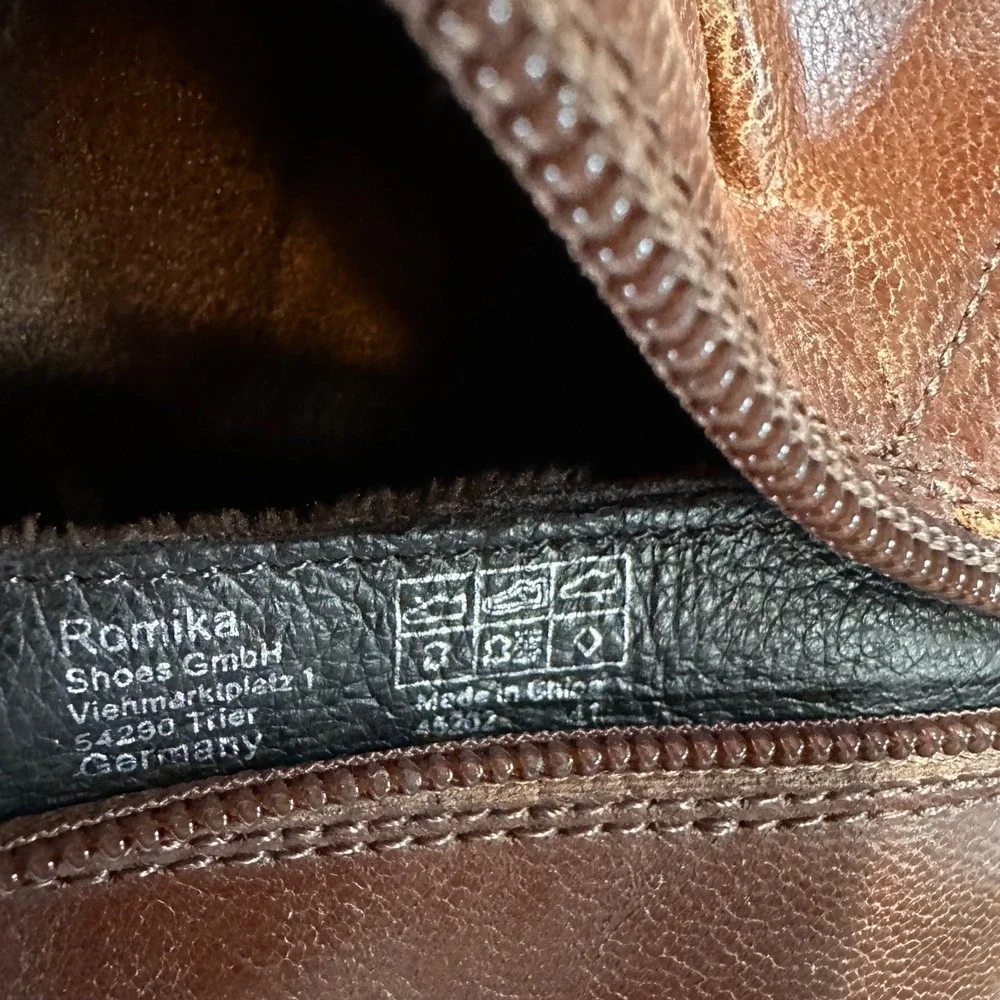 Romika Made‎ in Germany Distressed Leather Ankle Boots Comfort Size 41/ US 10